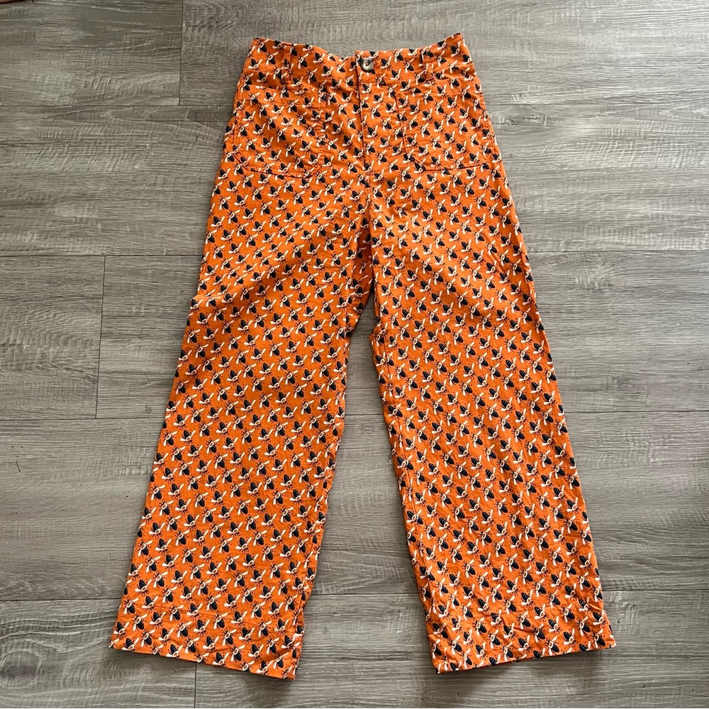 Anthropologie Maeve Bee Wide Leg Trousers